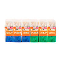 Зубочистки деревянные Paterra 6 см х 2 мм 100 шт. в пластиковой баночке 12шт в спайке (12/480)