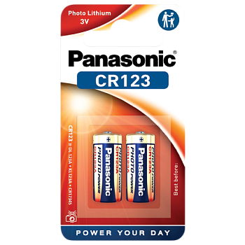 Батарейка Panasonic CR123A BL2 Lithium (2/20/200)