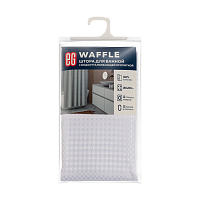 ЕГ WAFFLE Штора для ванной вафельная белая (1/12)