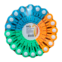 Прищепки хозяйственные Рыжий кот 5см 20шт. ассорти (1/48/192)