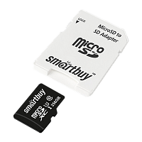 Карта памяти microSD Smartbuy 256GB Class10 UHS-I (U1) 80 МБ/сек без адаптера