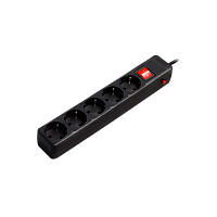 Сетевой фильтр Smartbuy SBSP 5р.С/З 10A 3.0м с выкл. черный (1/45)