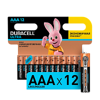 Батарейка Duracell ULTRA POWER LR03 AAA BL12 Alkaline 1.5V (12/144/48960) 