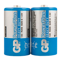 Батарейка GP PowerPlus R20 D Shrink 2 Heavy Duty 1.5V (2/20/200)