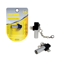 Переходник AUX MRM-Power CQ053 (JH027) Jack 3.5mm (f)-Lightning (m) пластик (1/10/500)