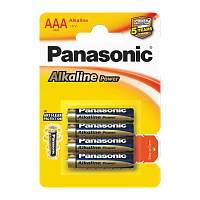Батарейка Panasonic Alkaline power LR03 AAA BL4 1.5V PR (4/48/240)