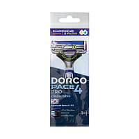 Бритва одноразовая DORCO "PACE4 PRO" 4 лезвия 1шт. (1/10)