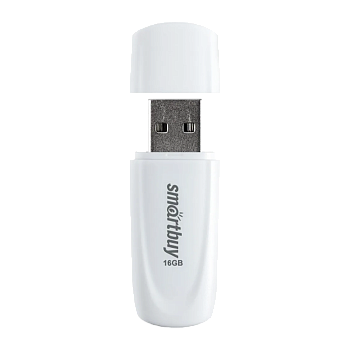 Флеш-накопитель Smartbuy Scout 16GB USB2.0 пластик белый 