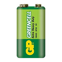 Батарейка GP GreenCell Крона 6F22 SH1 Heavy Duty 9V (1/10/500)