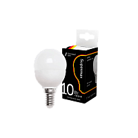 Лампа светодиодная Supermax E14 10W 6400К 230V шар (1/10/80)