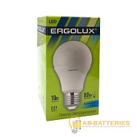 Лампа светодиодная Ergolux G45 E27 7W 6500К 172-265V шар (1/10/100)