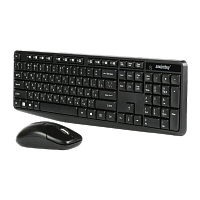 Набор клавиатура+мышь беспроводной Smartbuy 235380AG классическая черный (1/20)