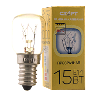 Лампа накаливания Старт E14 15W 2700К 230V OVEN для духовок прозрачная