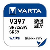 Батарейка Varta 397 (SR726SW) BL1 Silver Oxide 1.55V (1/10/100)