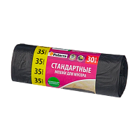 Мешки для мусора Paterra 35л 8мкм ПНД 30шт. черный (1/40)