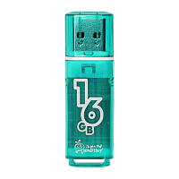 Флеш-накопитель Smartbuy Glossy 16GB USB2.0 пластик зеленый