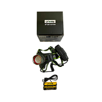 Фонарь налобный Без бренда HT-291 от аккумулятора ZOOM черный