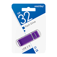 Флеш-накопитель Smartbuy Quartz 32GB USB2.0 пластик фиолетовый