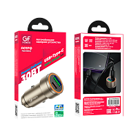 Автомобильное З/У GFPower A01PQ 1USB+1Type-C 30W PD,QC золотой (1/12/120) 