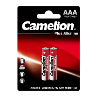Батарейка Camelion Plus LR03 AAA BL2 Alkaline 1.5V (2/24/576/17280)
