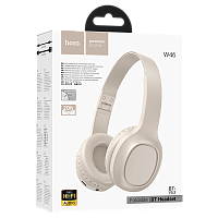 Наушники полноразмерные HOCO W46 bluetooth 5.3 молочный (1/60) 