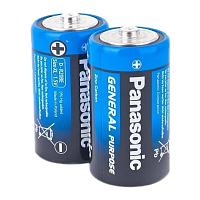 Батарейка Panasonic GENERAL Purpose R20 D Shrink 2 1.5V (2/24/288)