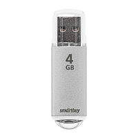 Флеш-накопитель Smartbuy V-Cut 4GB USB2.0 пластик серебряный