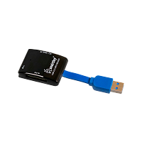 Картридер Smartbuy 700 USB3.0 SD/microSD/MS/M2 черный (1/20) 