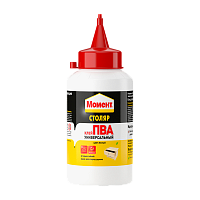 Клей Момент СТОЛЯР ПВА 250г для дерева (столярный) белый (1/12)