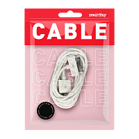 Кабель Smartbuy iK-412n USB (m)-Apple 30pin (m) 1.0м 1.0A ПВХ белый (1/500)
