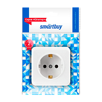Розетка Smartbuy "Юпитер" 1гн. 16A С/З пластик белый