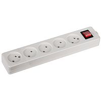 Колодка ЭРА K 5р.Б/З с выкл. белый (1/10/40)