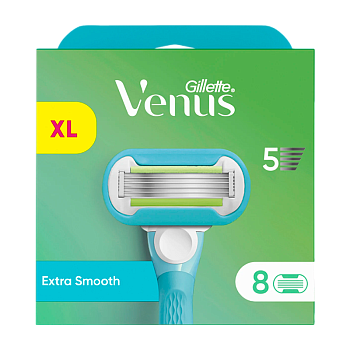 Сменные кассеты Gillette "Venus EMBRACE Extra Smooth" 5 лезвий 8шт. (цена за 1 шт) ENG (8/80) 