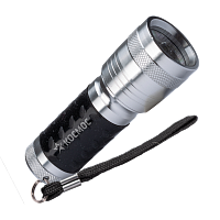 Фонарь универсальный Космос 109B 1W LED от батареек IP54 1 режим черный серый (1/36/144)