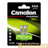 Аккумулятор предзаряженный RTU Camelion HR03 AAA BL2 NI-MH Always Ready 800mAh (2/24/480)