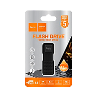 Флеш-накопитель HOCO UD6 64GB USB2.0 пластик черный (1/30/240)