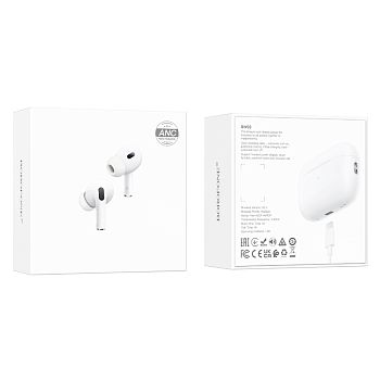 Наушники внутриканальные Borofone BW93 bluetooth 5.4 с микр. белый (1/17/102) 