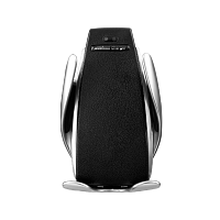 Держатель автомобильный Без бренда S5 в воздуховод беспр. зар. Qi серебряный (1/100)