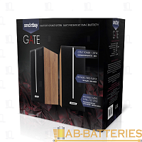 Колонки 2.0 Smartbuy GATE 20W USB/bluetooth черный/светло-коричневый (1/8) 