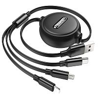 Кабель HOCO X75 USB (m)-Lightning/Type-C/microUSB (m) 1м 2.0A ПВХ красный (1/24/240)