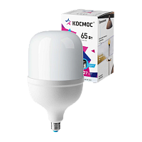 #Лампа светодиодная Космос HW E27/E40 65W 6500К 174-265V цилиндр матовая (1/20)