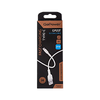 Кабель GoPower GP21T USB (m)-Type-C (m) 1м 3.0A 27W силикон белый (1/200/800)