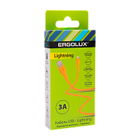 Кабель Ergolux ELX-CDC03-C11 USB (m)-Lightning (m) 1.2м 3.0A 20W оранжевый (1/10/240)