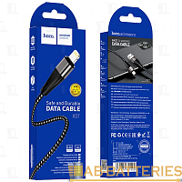 Кабель HOCO X57 USB (m)-Lightning (m) 1м 2.4A нейлон черный (1/33/330)