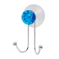 Крючки Рыжий кот W2790 присоска 9.7х3.5см двойной 1шт. синий (1/24)