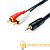 Кабель AUX Atcom Jack 3.5mm (m)-2xRCA (m) 3.0м силикон черный пакет с подвесом (1/150)