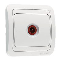 Розетка TV Makel Mimoza 1гн. белый 12007 (1/12)