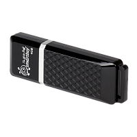 Флеш-накопитель Smartbuy Quartz 4GB USB2.0 пластик черный