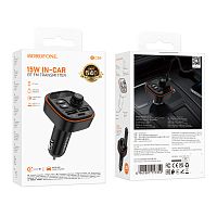 FM-трансмиттер Borofone BC59 2USB/Type-C bluetooth 5.4 дисплей черный (1/29/116)
