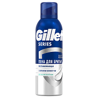 Пена для бритья Gillette Series REVITALIZING 200мл с экстрактом зеленого чая (1/6)